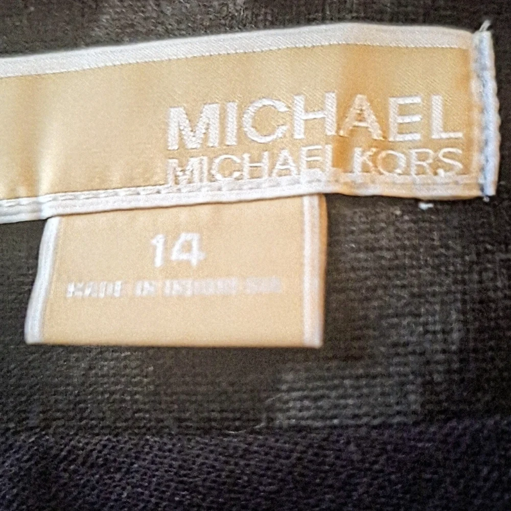 Michael Kors Black and Gray Animal Print Pencil Skirt